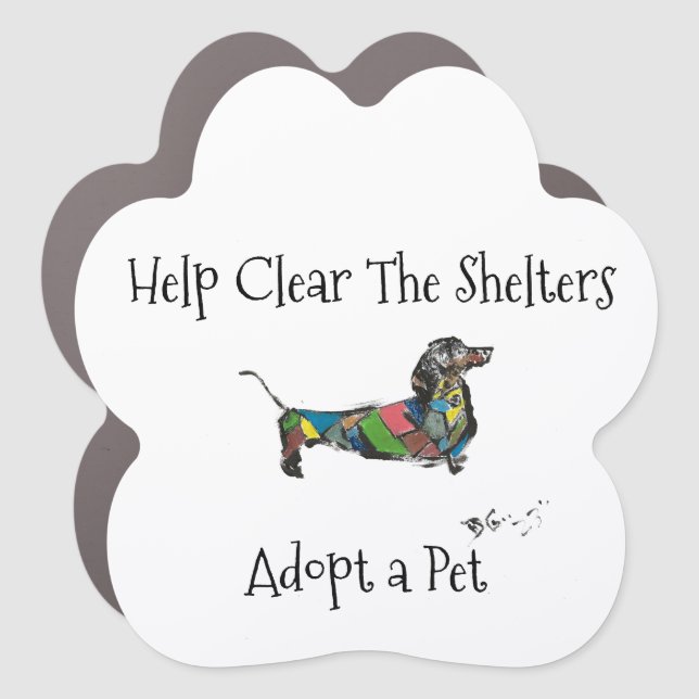 Paw Help Clear The Shelters Paw Magnet (Front)