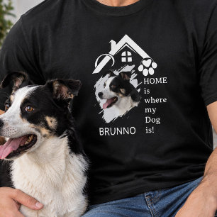 Paw House Pet Custom Name Photo Add Quote T-Shirt
