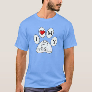 PAW - I heart my Pit Bull - Love Dogs T-Shirt