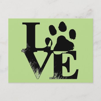 Paw In Love Postcard by Paws_At_Peace at Zazzle