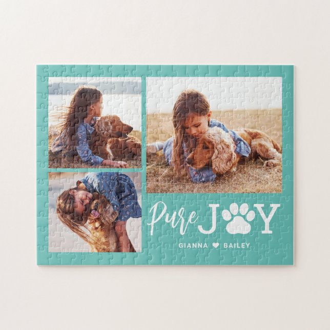 Paw Joy EDITABLE COLOR Personalized Puzzle (Horizontal)