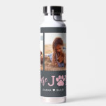 Paw Joy EDITABLE COLOR Water Bottle<br><div class="desc">Visit our shop at www.berryberrysweet.com for stylish and modern stationery and personalized gifts.</div>