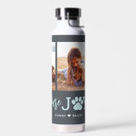 Paw Joy EDITABLE COLOR Water Bottle<br><div class="desc">Visit our shop at www.berryberrysweet.com for stylish and modern stationery and personalized gifts.</div>