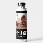 Paw Joy EDITABLE COLOR Water Bottle<br><div class="desc">Visit our shop at www.berryberrysweet.com for stylish and modern stationery and personalized gifts.</div>