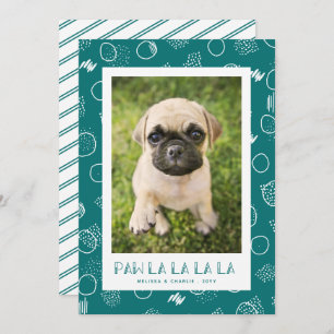 Paw La La Pet Photo Holiday Card