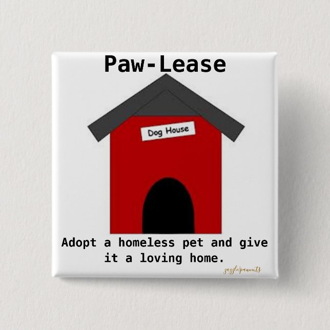Paw-Lease Button (Front)