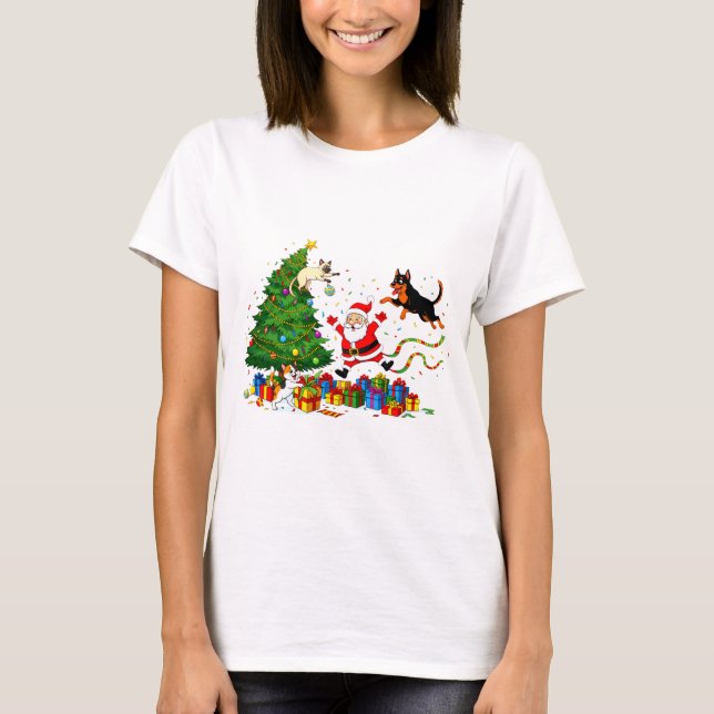 PAW-LIDAY PANIC! Santa’s Furry Mayhem T-Shirt (Front)