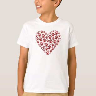 Paw Love Heart Kids T-Shirt