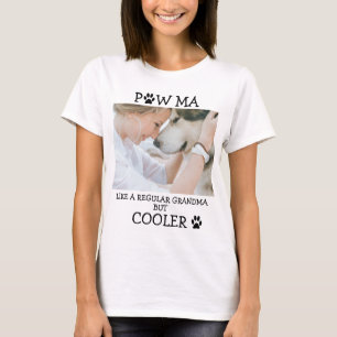 Paw ma dog lover grandma custom photo grandmother  T-Shirt