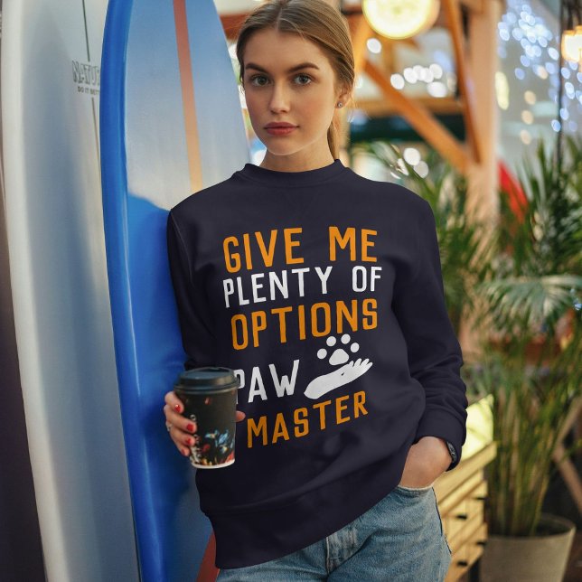 Paw Master Funny Custom Cat Typography Personalize Sweatshirt (Creator Uploaded)