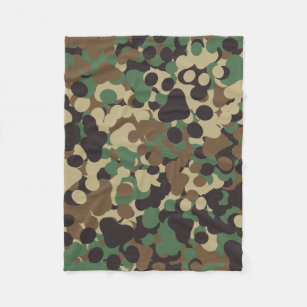 Army Style Blanket Fleece Blanket Woodland