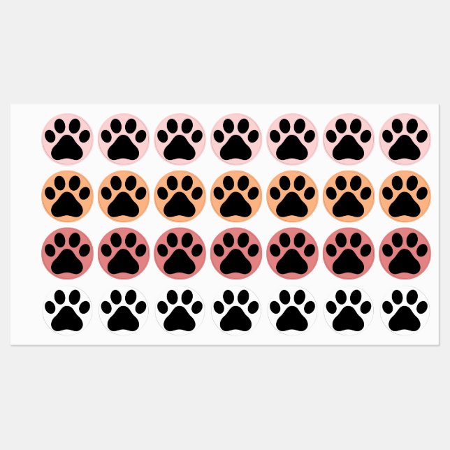 Paw Pads Iron-on Labels (Sheet)