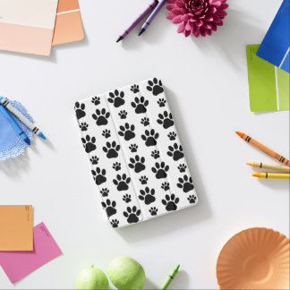 Paw Pattern, Dog Paws, Paw Prints, Black and White iPad Mini Cover