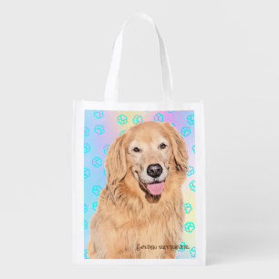 Paw Pattern Golden Retriever Eco Bag 