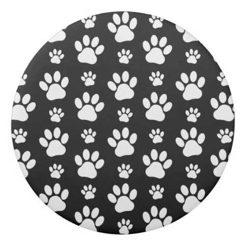 Paw Pattern Paw Prints Dog Paws Black and White Eraser