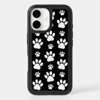 Paw Pattern, Paw Prints, Dog Paws, Black and White