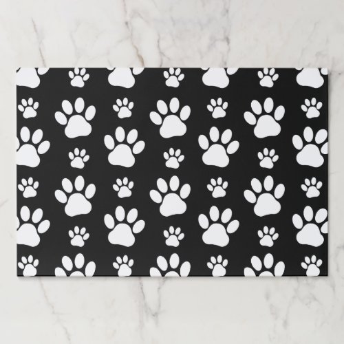 Paw Pattern Paw Prints Dog Paws Black and White Paper Pad