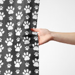 Paw Pattern, Paw Prints, Dog Paws, Black and White Scarf<br><div class="desc">Cute,  fun and adorable pattern with white paws on black background. Modern and trendy gift,  perfect for the dog lover in your life.</div>