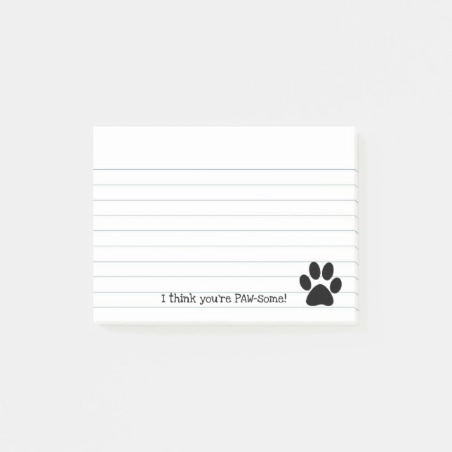 Paw Paw Print Post-it Notes (Front)