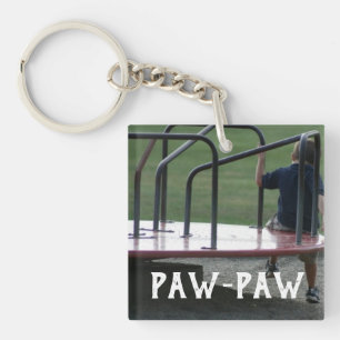 Paw-Paw Two-Sided Photo Design Keychain