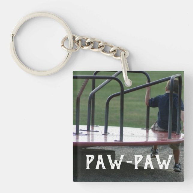 Paw-Paw Two-Sided Photo Design Keychain (Front)