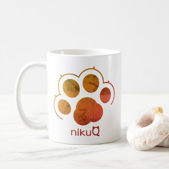 paw paws cat nikuQシリーズ 肉球 （猫） デザイン  Coffee Mug (With Donut)