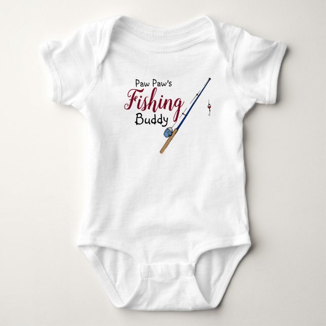 Paw Paw's Fishing Buddy Baby Infant Body Suit Bodysuit (Front)
