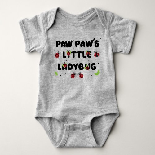 Paw Paws Little Ladybug _ Cute  Baby Bodysuit