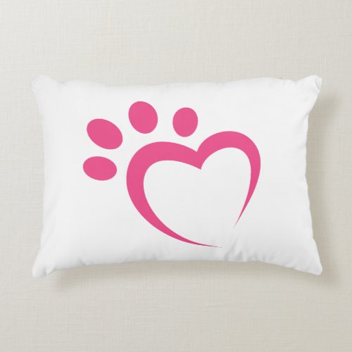 paw paws love heart icon accent pillow