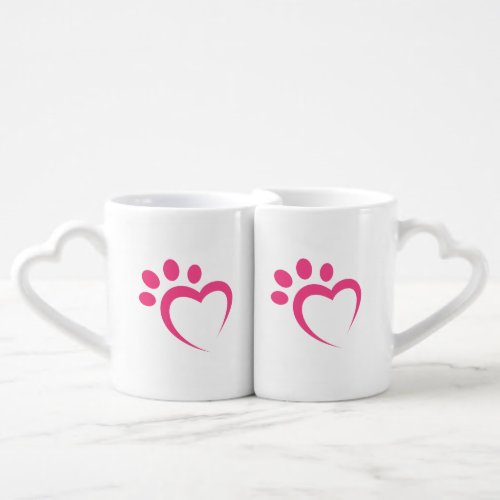 paw paws love heart icon coffee mug set