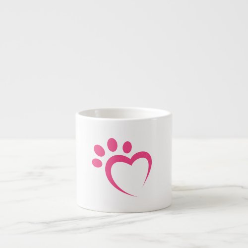 paw paws love heart icon espresso cup