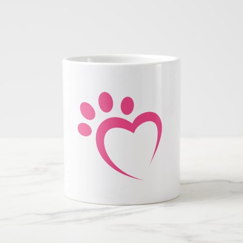 paw paws love heart icon giant coffee mug