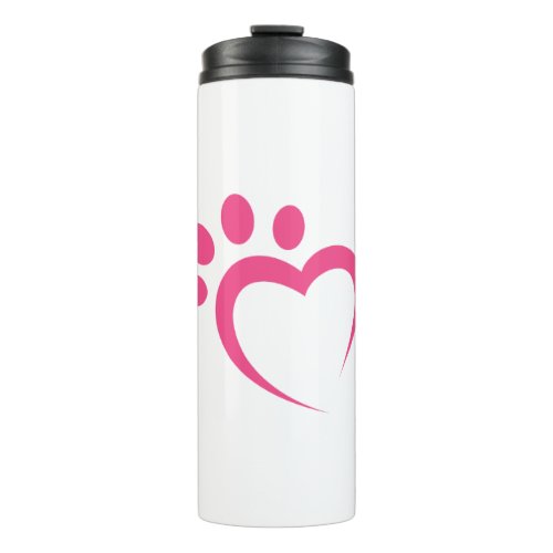 paw paws love heart icon thermal tumbler