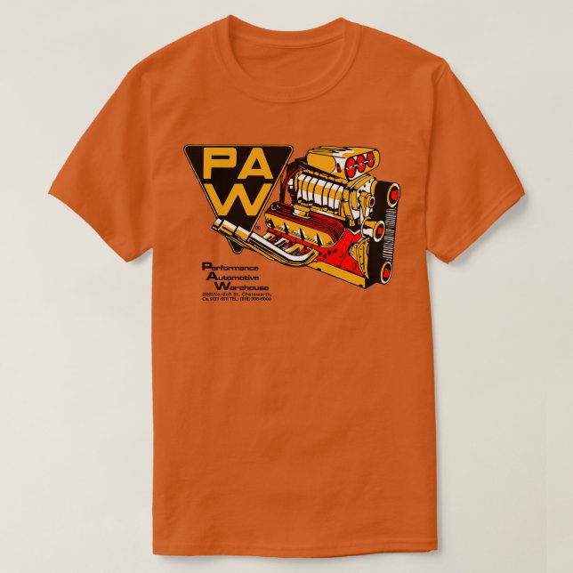 PAW Performance Automotive Warehouse  T-Shirt (Design Front)