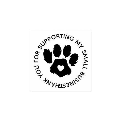 Paw Pet Dog Cat Thank You newly Veterinarian Rubber Stamp