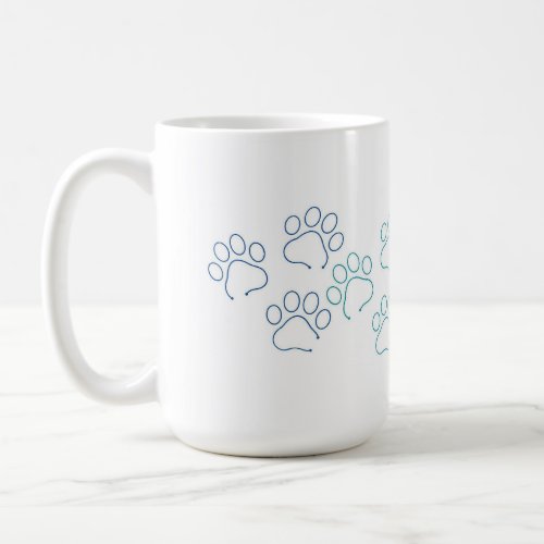 Paw Print 15 oz Mug _ Blue