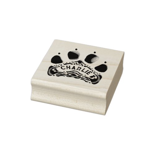 Paw Print 6_8 Letter Rubber Stamp