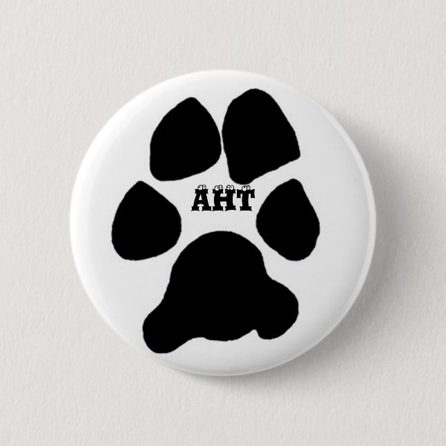 paw-print-7-in-sq-72-dpi, AHT Pinback Button (Front)