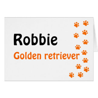 Paw print - add your own name or dog breed cards