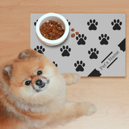 Paw Print And Bone Dog Placemat