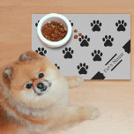 Paw Print And Bone Dog Placemat at Zazzle