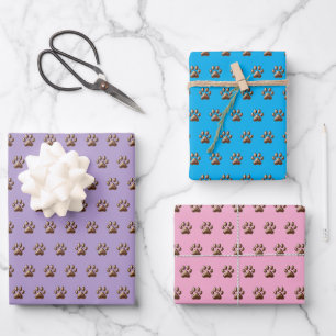 Paw Print Animal Lover Wrapping Paper Sheets