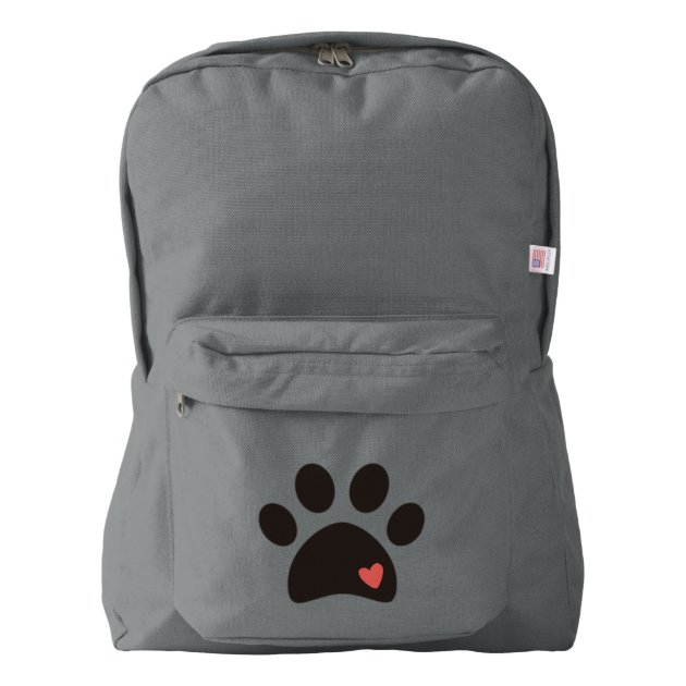 paw print backpack