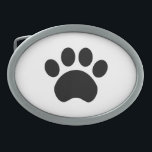 Paw Print Belt Buckle<br><div class="desc">Paw,  print,  cat,  dog,  puppy,  kitten,  animal,  lover,  symbol,  cute,  black,  pet,  owner,  cute</div>