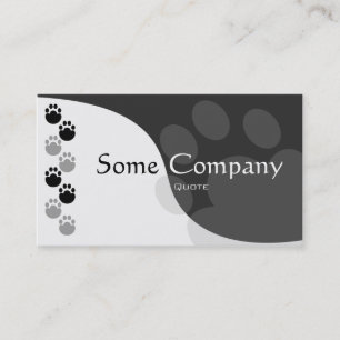 Paw Print (Black And White) Business Card