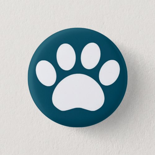 Paw Print Blue Button