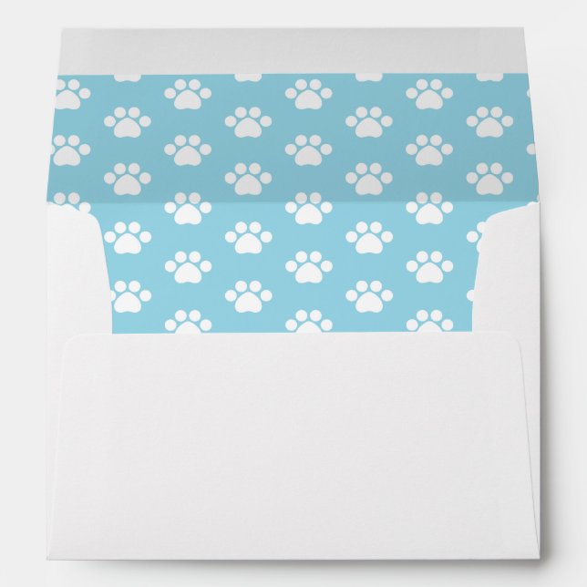 Paw Print - Blue Envelope (Back (Bottom))