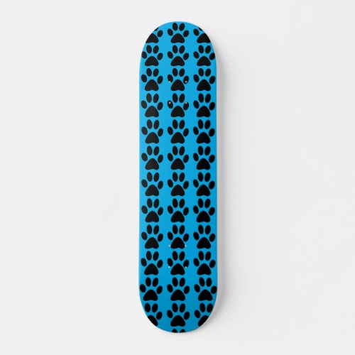 PAW PRINT BLUE SKATEBOARD