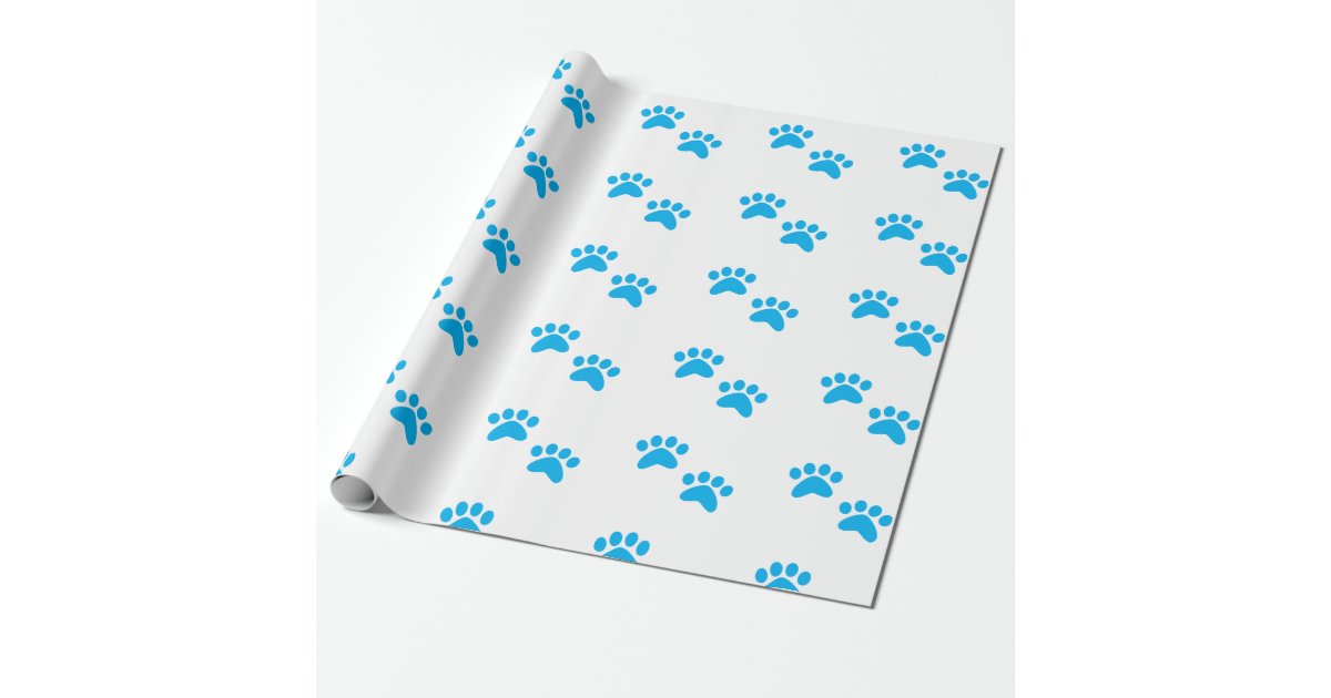 Pink Paw Prints Pattern Wrapping Paper Sheets, Zazzle