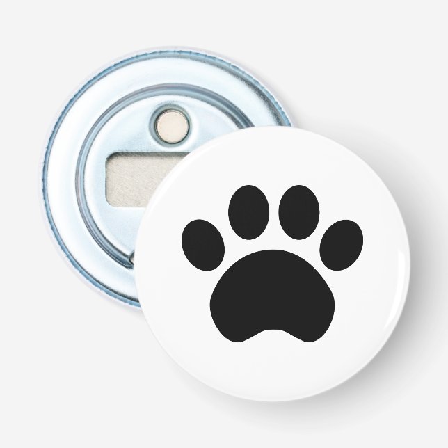 Paw Print Bottle Opener Magnet (Front)